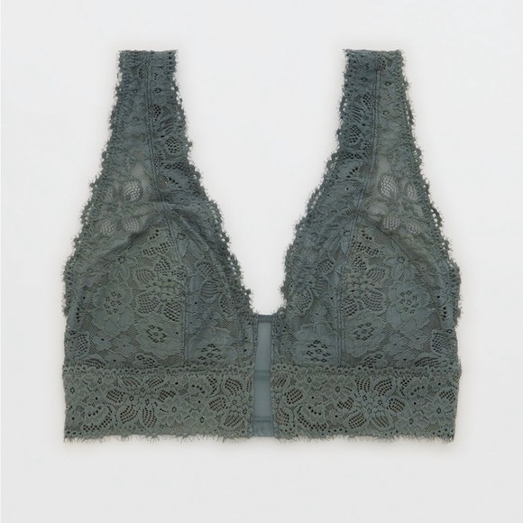 aerie Other - NWT Aerie Eyelash Lace Padded Plunge Bralette